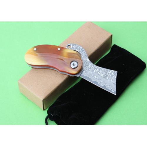 Thomas Damascus Little Bull Folding Knife