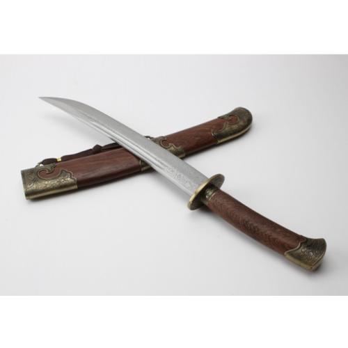 12-Inch Steel Saber with Qing Dynasty Pattern