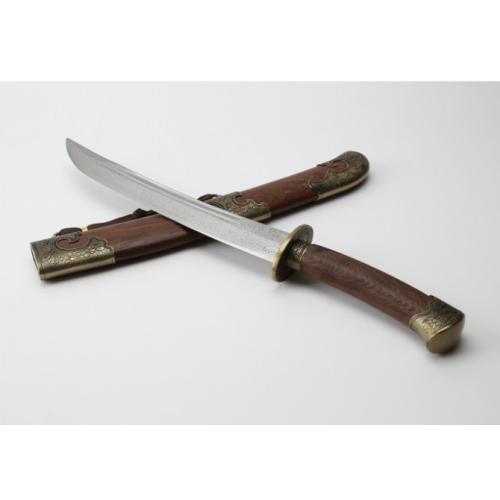 12-Inch Steel Saber with Qing Dynasty Pattern