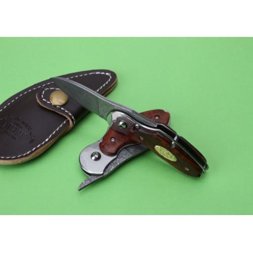 Damascus MOKI Higo Hunting Folding Knife