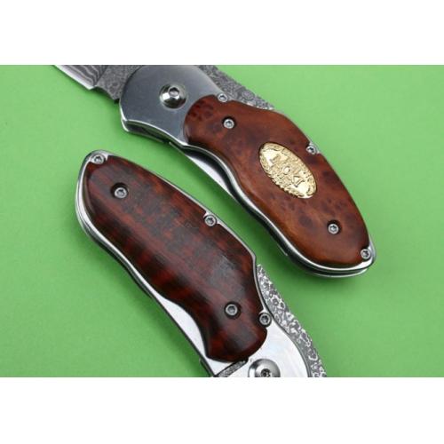 Damascus MOKI Higo Hunting Folding Knife