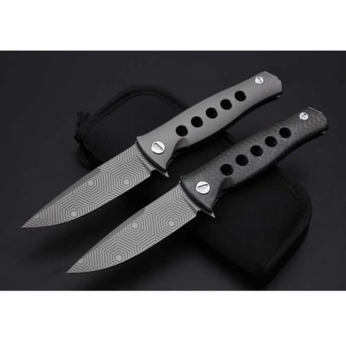 Bear Head - Folding Knife with Qilan Titanium Handle