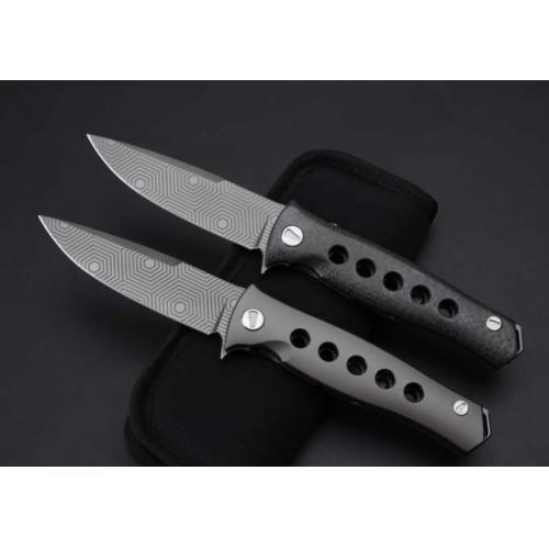 Bear Head - Folding Knife with Qilan Titanium Handle
