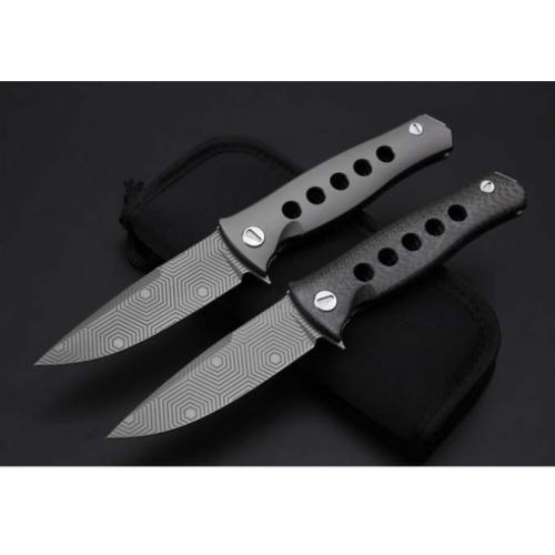 Bear Head - Folding Knife with Qilan Titanium Handle