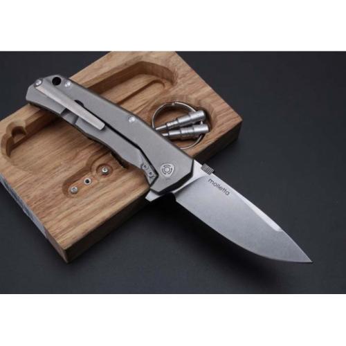 Premium Steel Lion Titanium Folding Knife