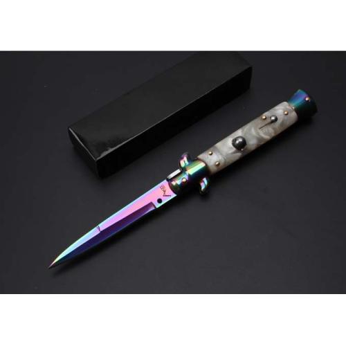 9-Inch Italian Stiletto Switchblade (Faux Bayonet Blade)