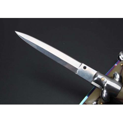 9-Inch Faux Ivory Italian Stiletto Knife