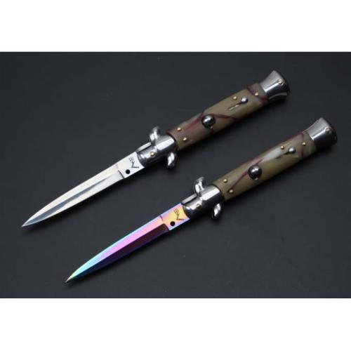 9-Inch Faux Ivory Italian Stiletto Knife