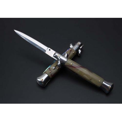 9-Inch Faux Ivory Italian Stiletto Knife