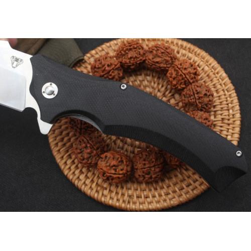 Snake Head Bearing Quick-Open Folding Knife with G10 Handle