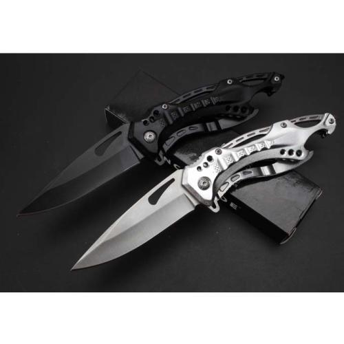 JL-077BK Quick-Open Folding Knife (Full Blade)