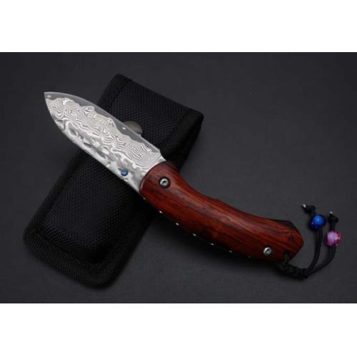 Thomas Damascus - Exotic Fish Folding Knife