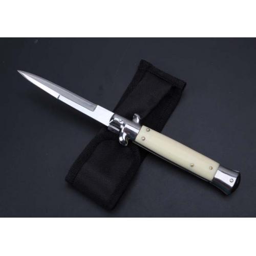 2016 New 9-Inch AKC Italian Stiletto Knife (Imitation Ivory Handle)