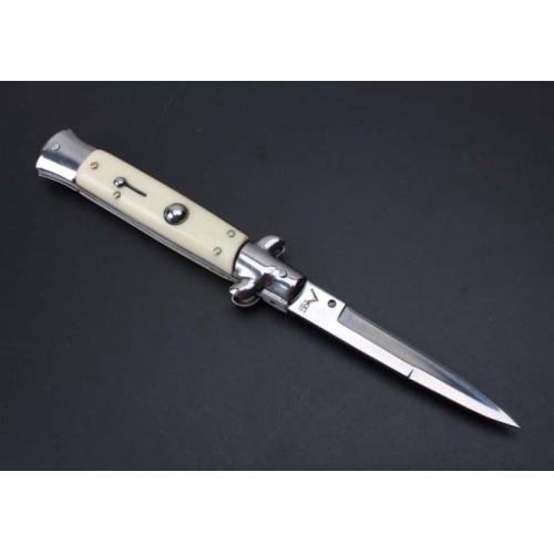 2016 New 9-Inch AKC Italian Stiletto Knife (Imitation Ivory Handle)