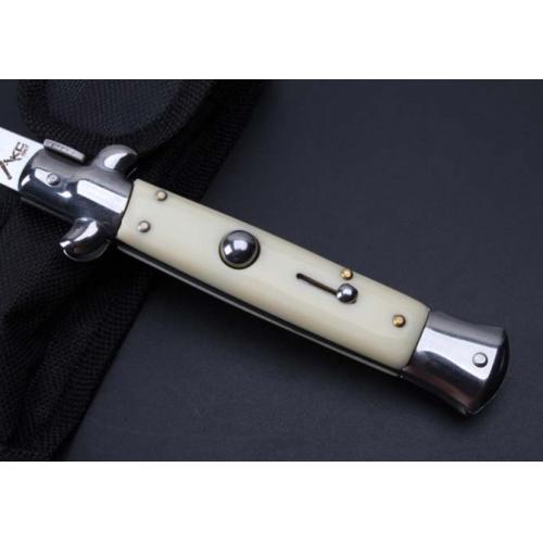 2016 New 9-Inch AKC Italian Stiletto Knife (Imitation Ivory Handle)
