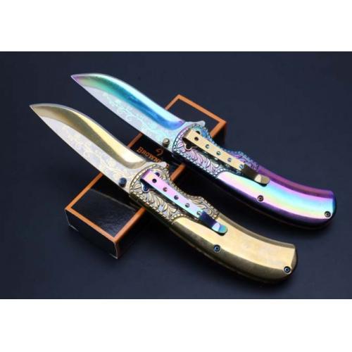 Browning Embossed Shadow Wood Quick-Open Folding Knife