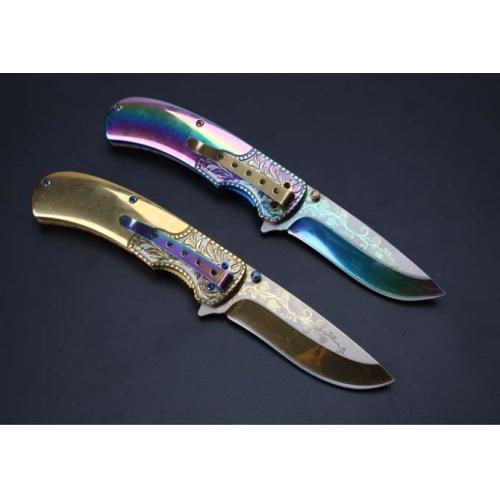 Browning Embossed Shadow Wood Quick-Open Folding Knife