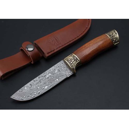 Damascus Bomber Hunting Knife