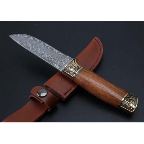 Damascus Bomber Hunting Knife