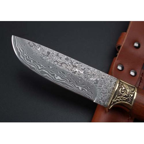 Damascus Bomber Hunting Knife