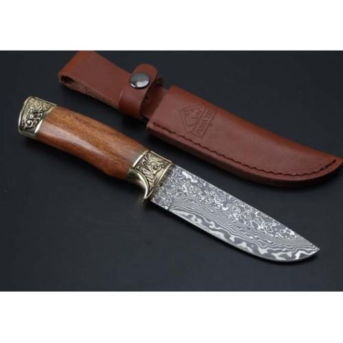 Damascus Bomber Hunting Knife