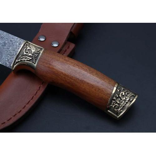 Damascus Bomber Hunting Knife