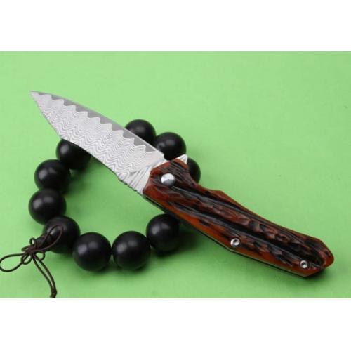Thomas City Hunter Damascus Folding Knife