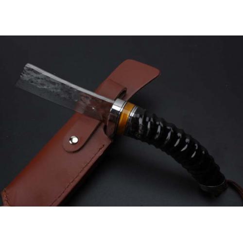 Damascus Steel Knife with Genuine Antelope Horn Handle