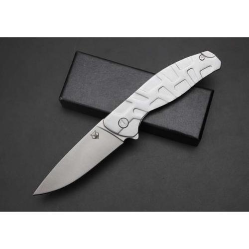 Bear Head Folding Knife with Steel Handle