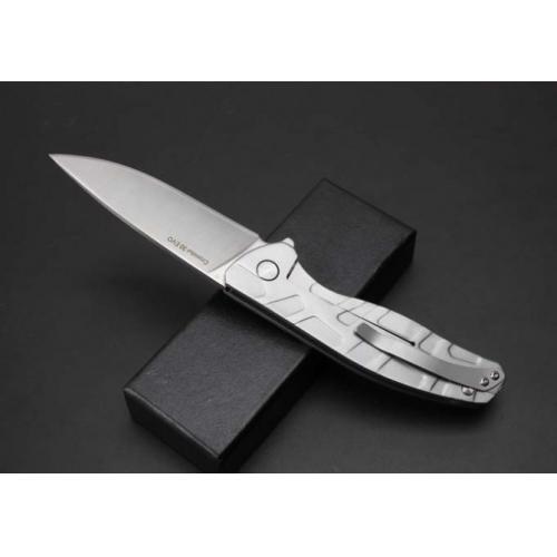 Bear Head Folding Knife with Steel Handle