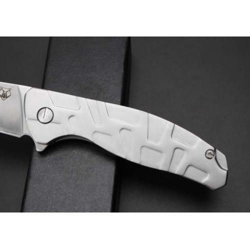 Bear Head Folding Knife with Steel Handle