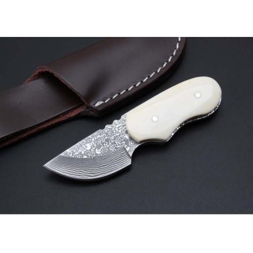 Beast Bone Handle - Damascus Mini Dagger