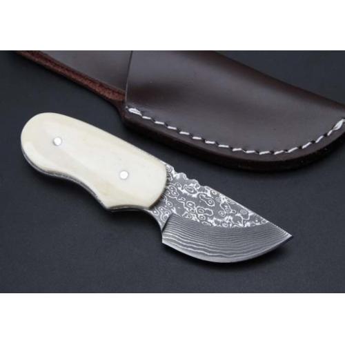 Beast Bone Handle - Damascus Mini Dagger