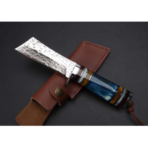 Hand-Forged Damascus Small Warrior Knife