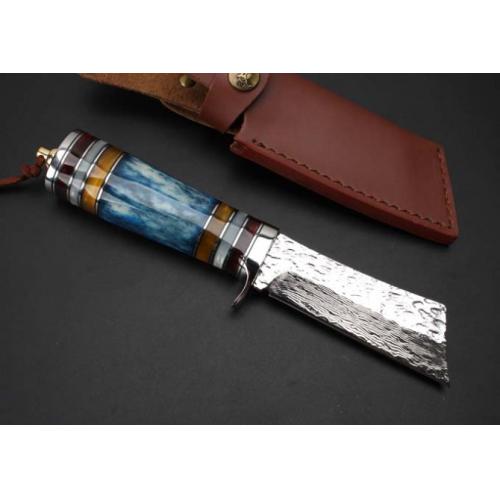 Hand-Forged Damascus Small Warrior Knife