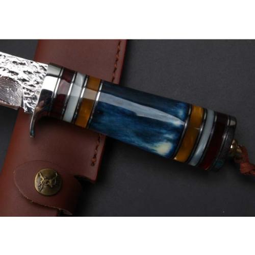 Hand-Forged Damascus Small Warrior Knife