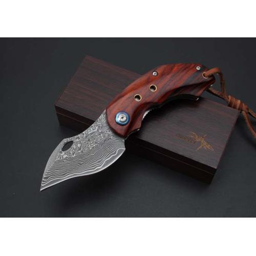 Damascus - Eagle Folding Knife