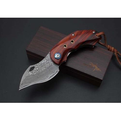Damascus - Eagle Folding Knife