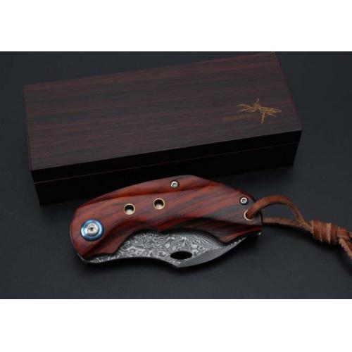 Damascus - Eagle Folding Knife