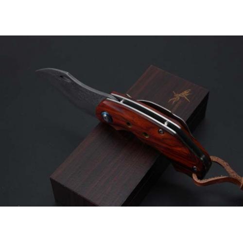 Damascus - Eagle Folding Knife