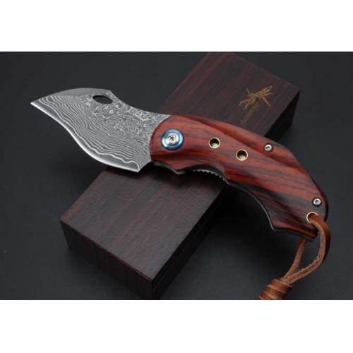 Damascus - Eagle Folding Knife