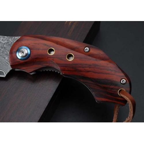 Damascus - Eagle Folding Knife