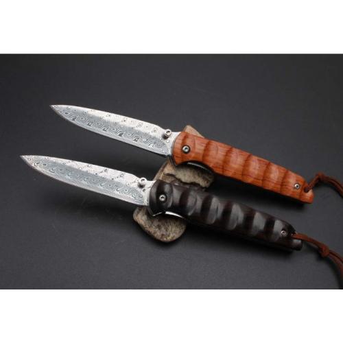 Imported Swedish Damascus - Ugly Duckling Folding Knife