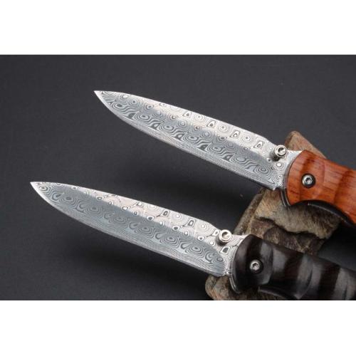 Imported Swedish Damascus - Ugly Duckling Folding Knife