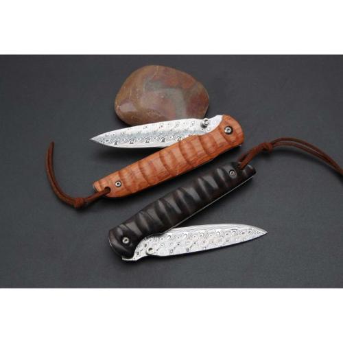 Imported Swedish Damascus - Ugly Duckling Folding Knife