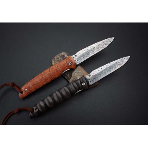 Imported Swedish Damascus - Ugly Duckling Folding Knife