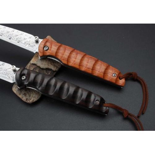 Imported Swedish Damascus - Ugly Duckling Folding Knife