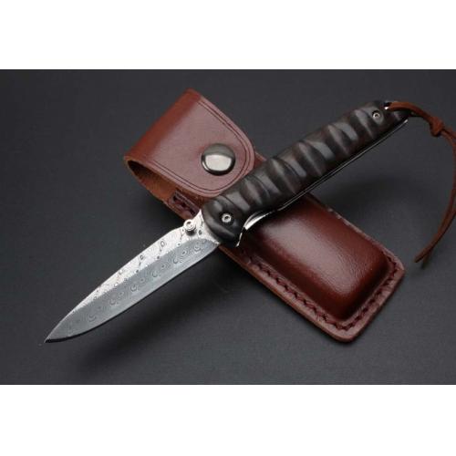 Imported Swedish Damascus - Ugly Duckling Folding Knife