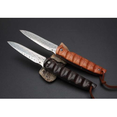 Imported Swedish Damascus - Ugly Duckling Folding Knife