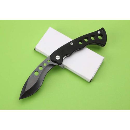 Dual-Bearing Quick-Open Folding Knife with Stonewashed Handle